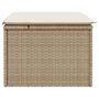 Voir la diapositive 5 : VIDAXL Tabouret de jardin avec coussin beige 55x55x37cm resine tressee