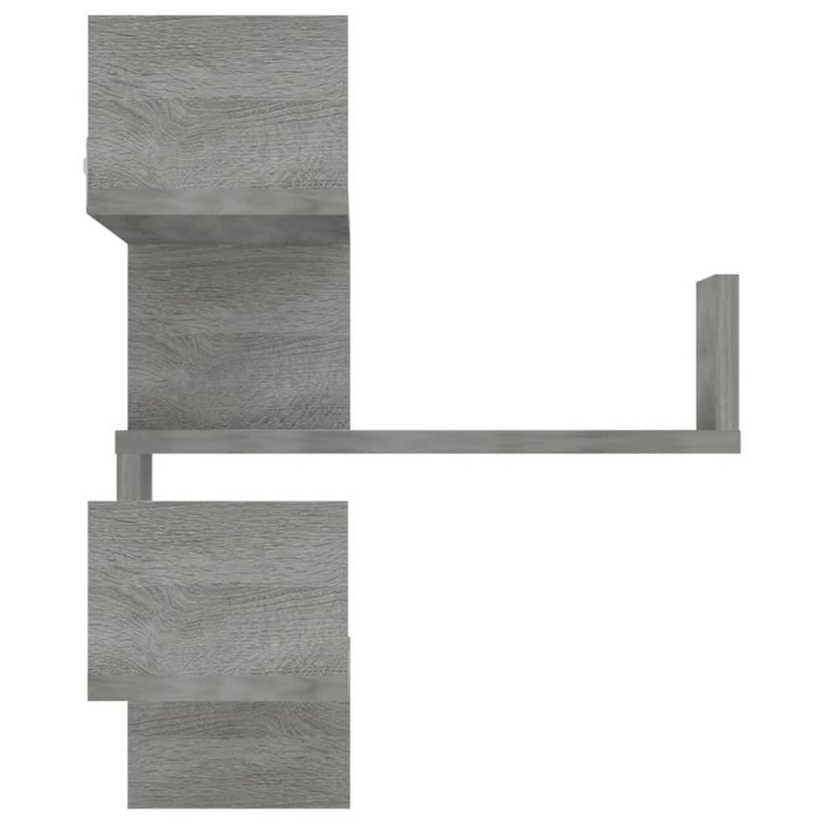 VIDAXL Etagere d'angle murale Sonoma gris 40x40x50cm Bois d'ingenierie
