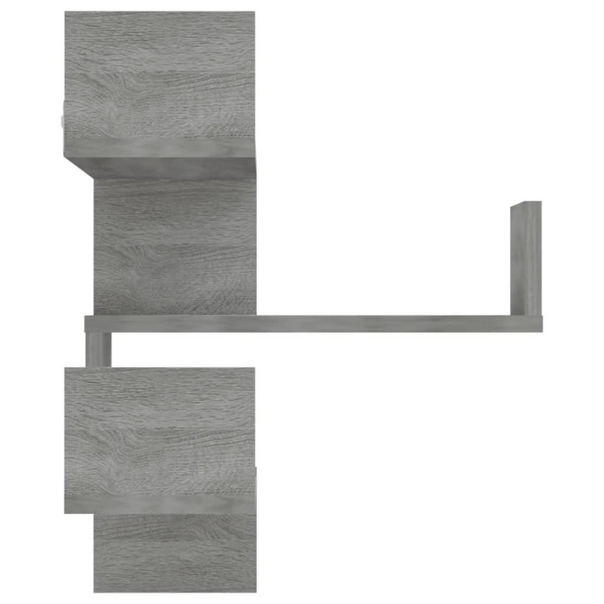 VIDAXL Etagere d'angle murale Sonoma gris 40x40x50cm Bois d'ingenierie