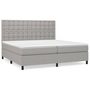 Voir la diapositive 2 : VIDAXL Sommier a lattes de lit avec matelas Gris clair 200x200cm Tissu