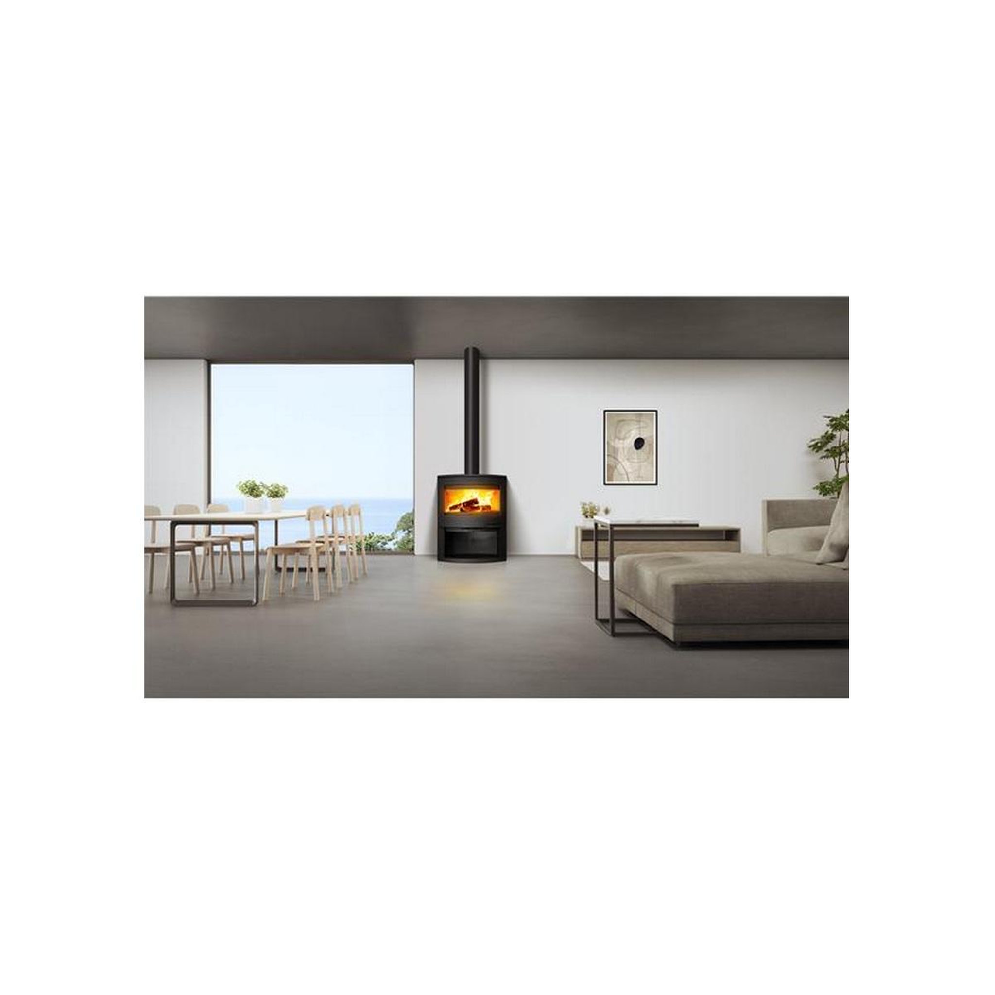 Voir la diapositive 3 : Invicta Poêle à bois 6.1kw noir - p648804