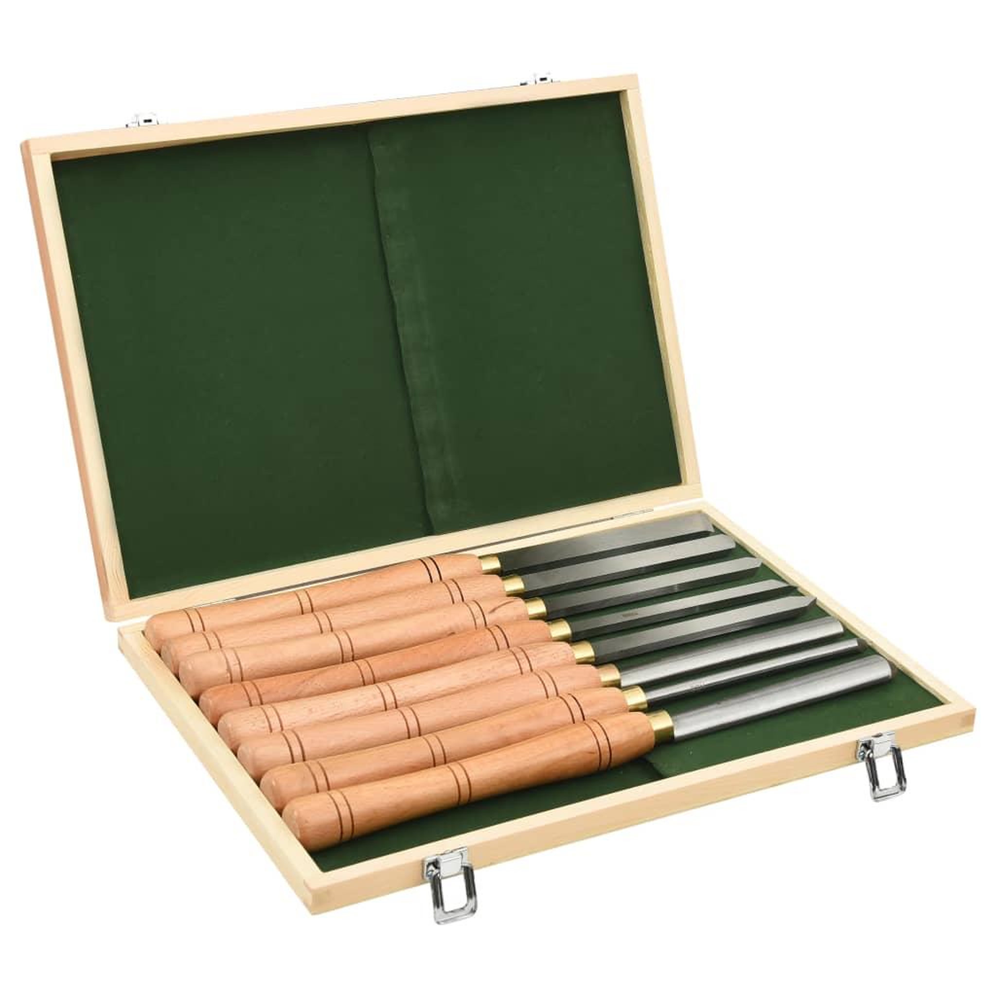 VIDAXL Jeu d'outils de tournage 8 pieces acier rapide