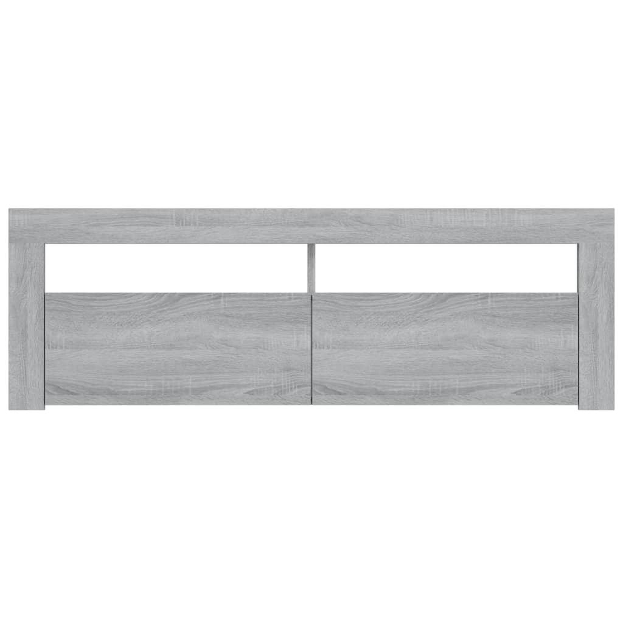 Voir la diapositive 5 : VIDAXL Meuble TV avec lumieres LED sonoma gris 120x35x40 cm