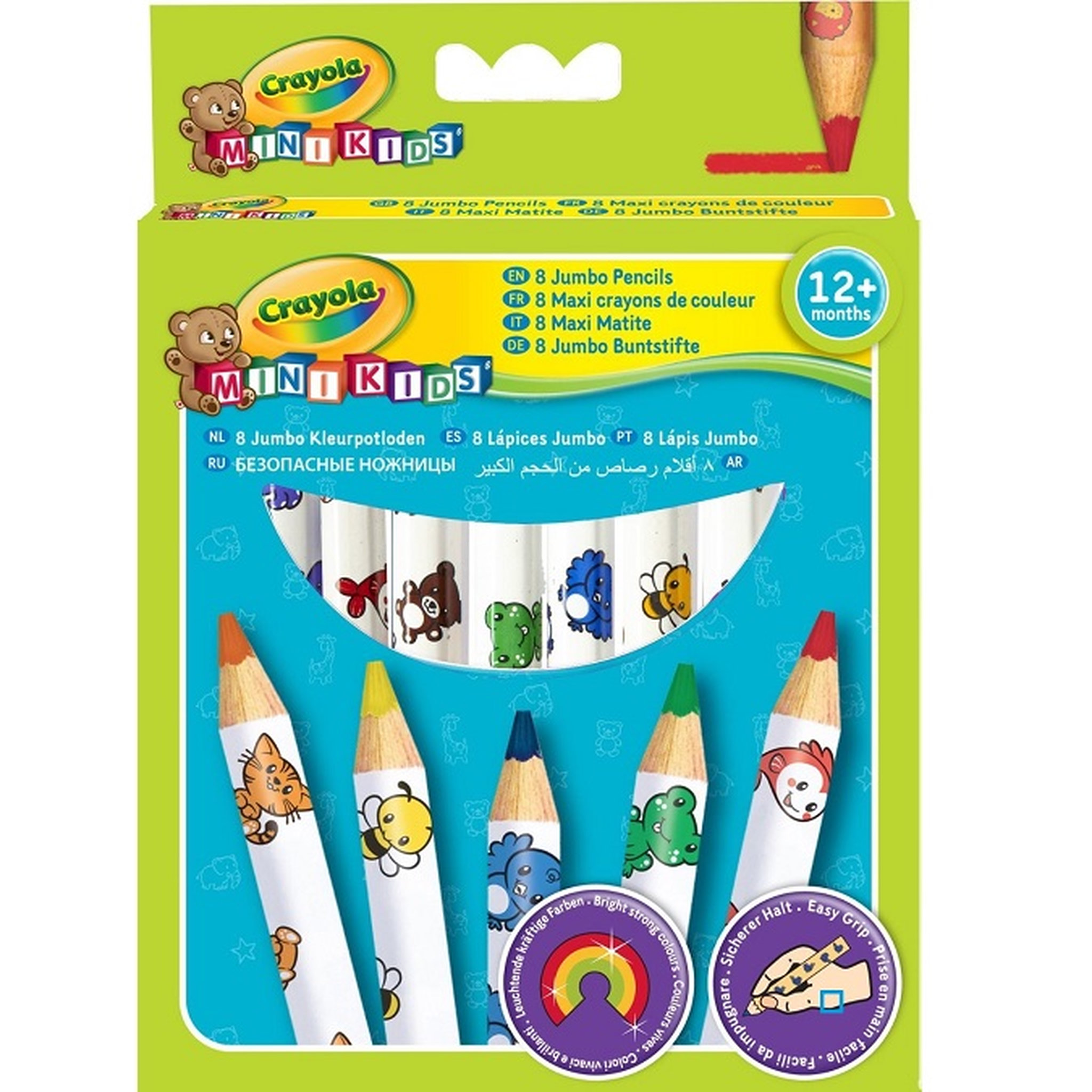 GOLIATH 8 Maxi crayons de couleurs