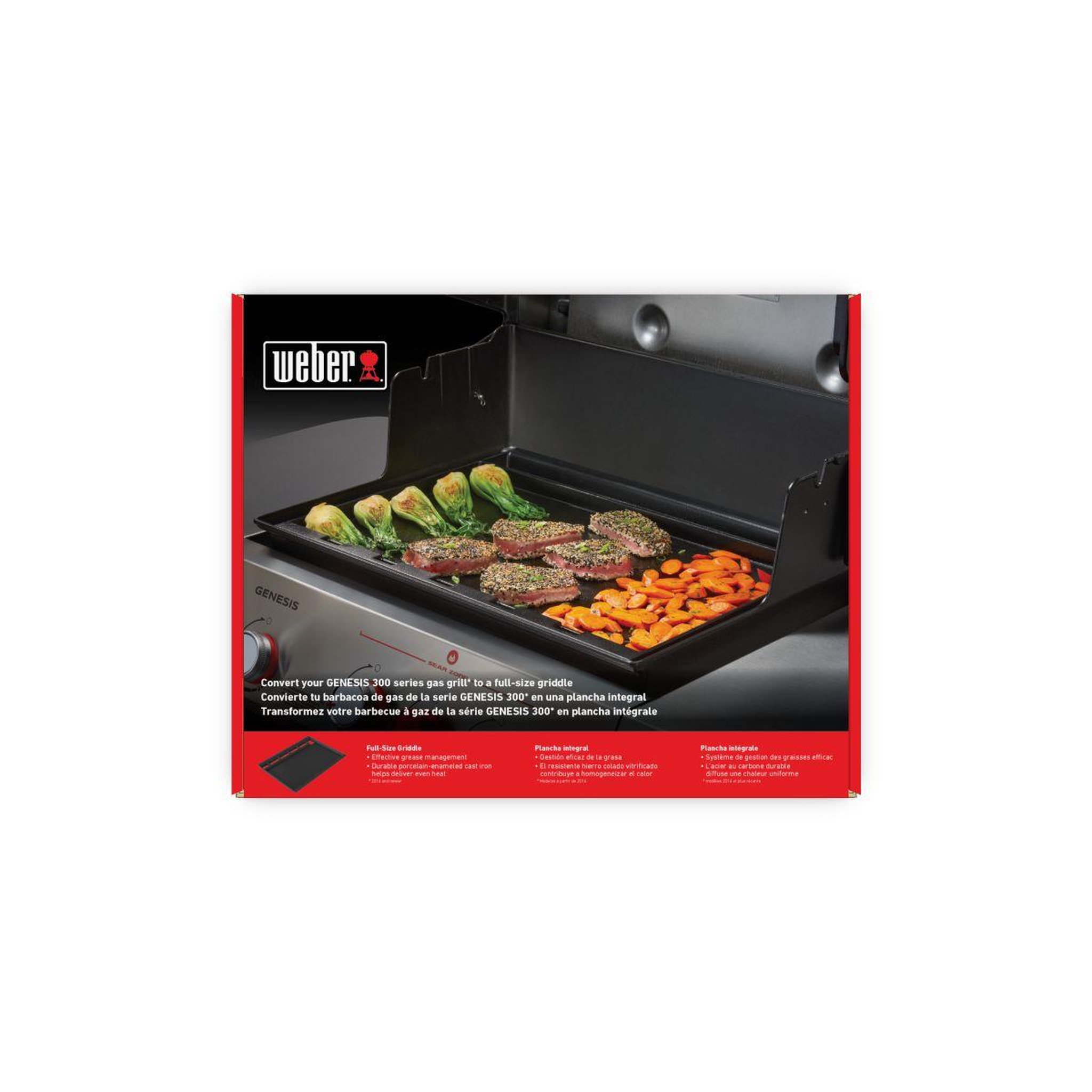 Voir la diapositive 3 : Weber Plancha pour barbecue grand format pour spirit 3 bruleurs