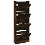 VIDAXL Armoire a chaussures chene fume 60x21x163,5 cm bois ingenierie