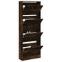 Voir la diapositive 1 : VIDAXL Armoire a chaussures chene fume 60x21x163,5 cm bois ingenierie