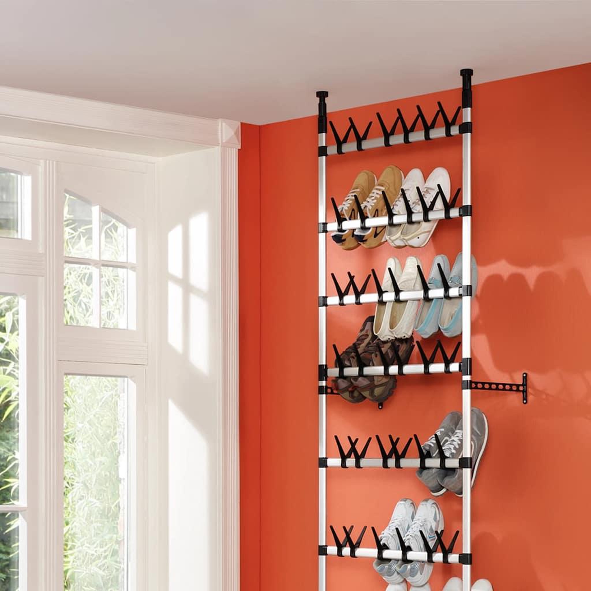 Voir la diapositive 4 : VIDAXL Etagere a chaussures telescopique avec barres aluminium