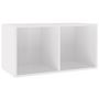 Voir la diapositive 2 : VIDAXL Boîte de rangement de vinyles Blanc brillant 71x34x36 cm