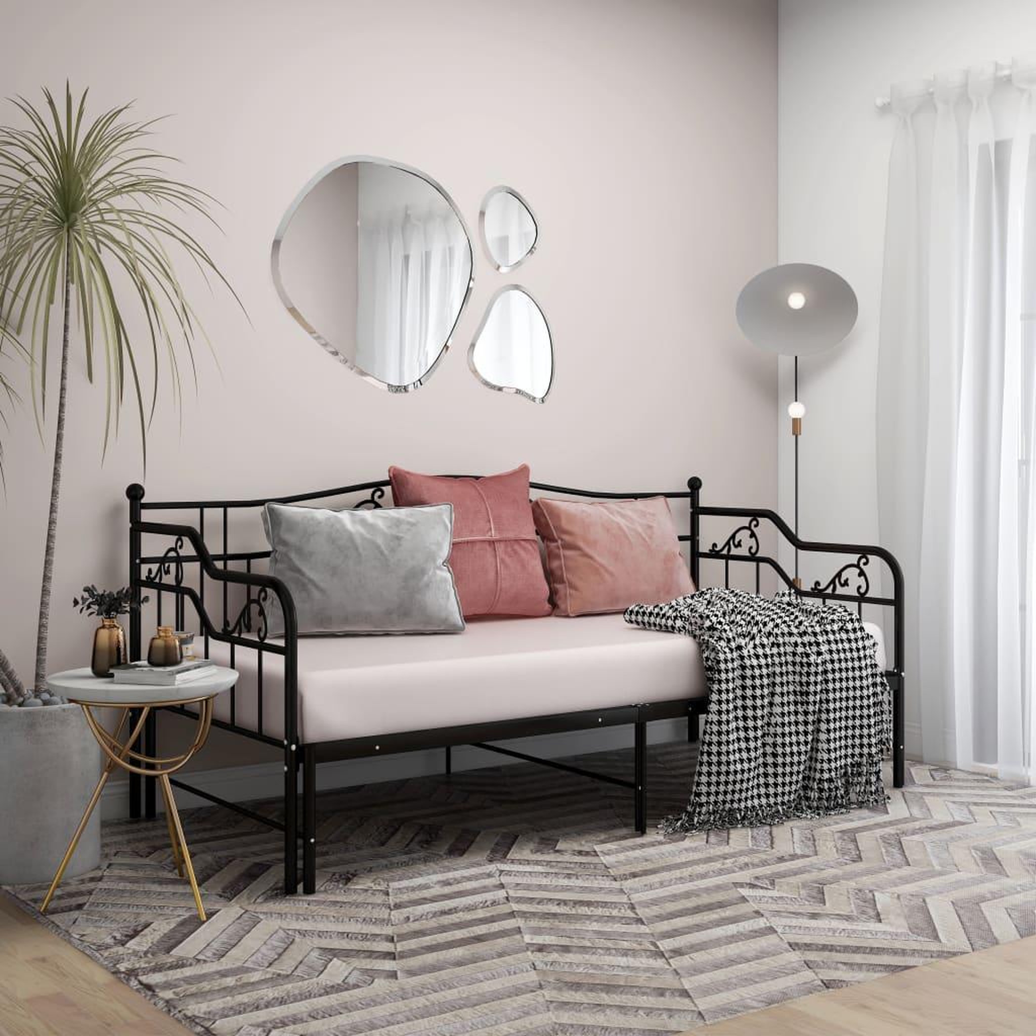 Voir la diapositive 1 : VIDAXL Cadre de canape-lit extensible sans matelas Noir Metal 90x200cm