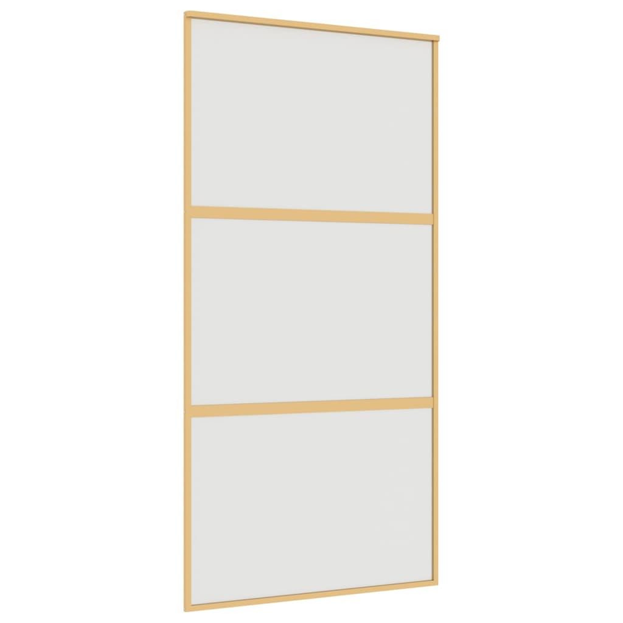 Voir la diapositive 2 : VIDAXL Porte coulissante dore 102,5x205 cm verre ESG depoli aluminium