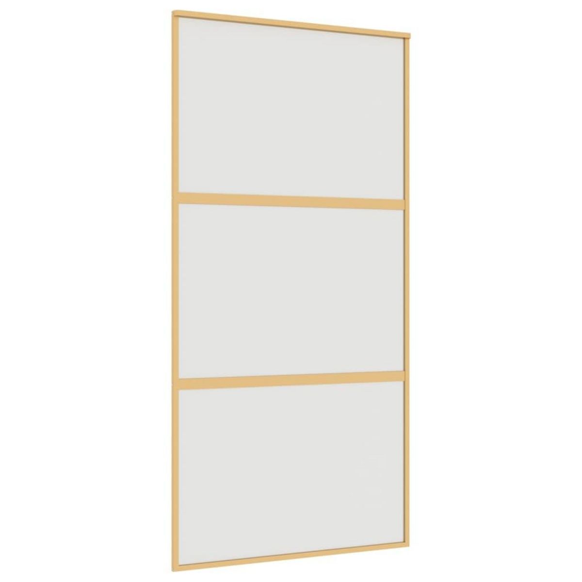 VIDAXL Porte coulissante dore 102,5x205 cm verre ESG depoli aluminium