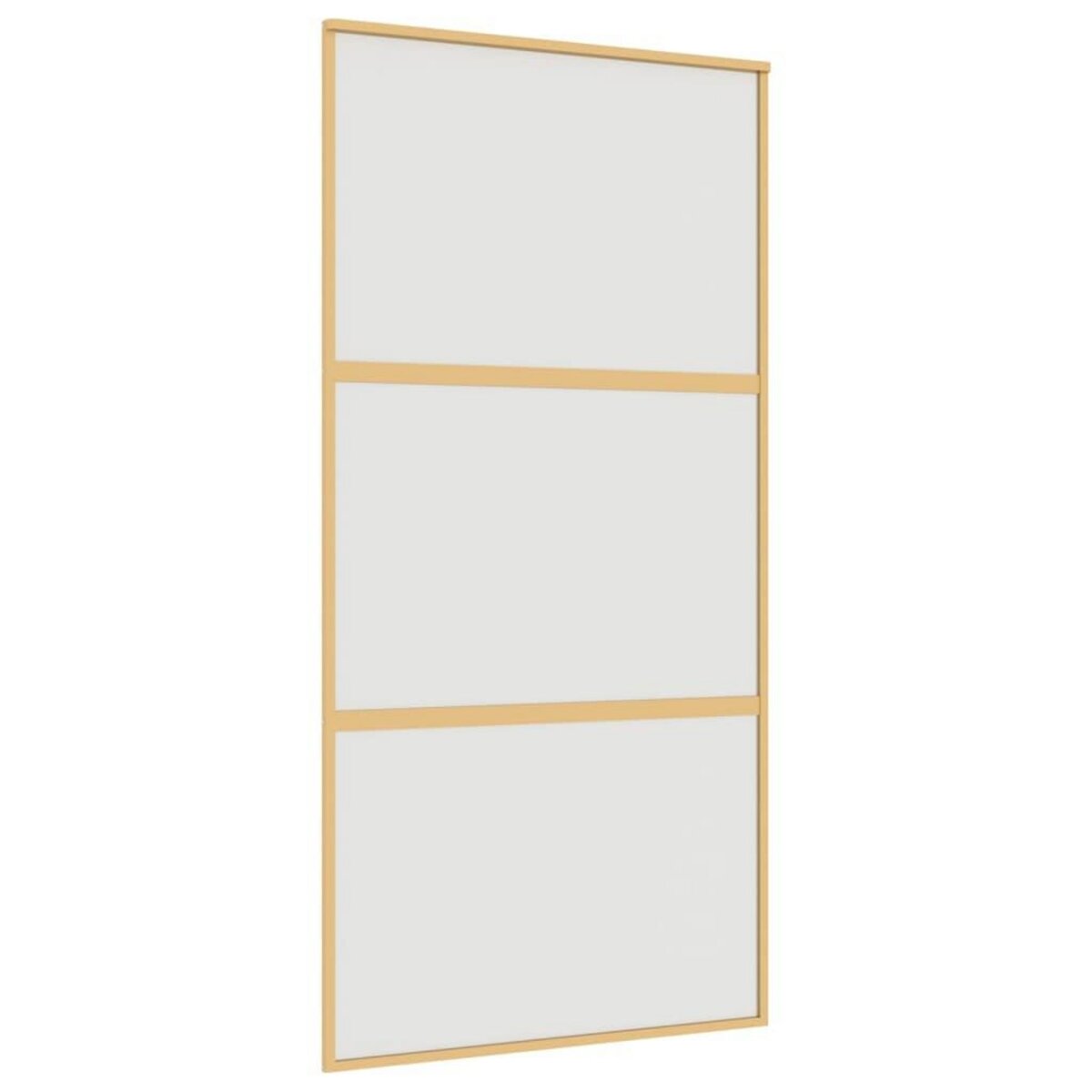 VIDAXL Porte coulissante dore 102,5x205 cm verre ESG depoli aluminium