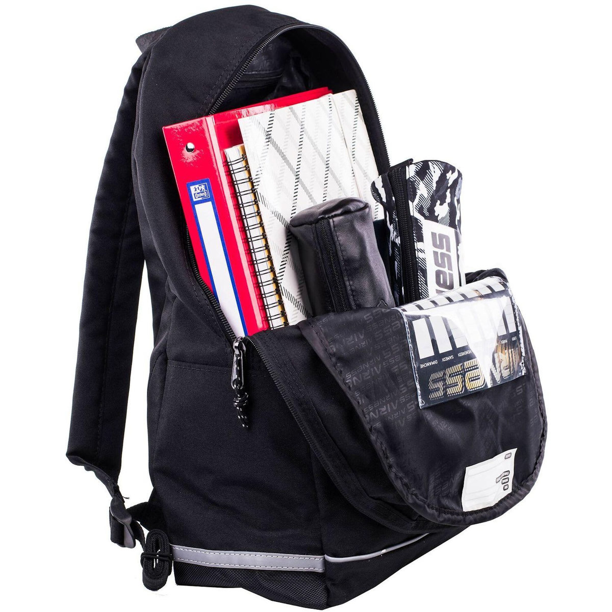 AIRNESS Sac à dos souple 1 compartiment noir 