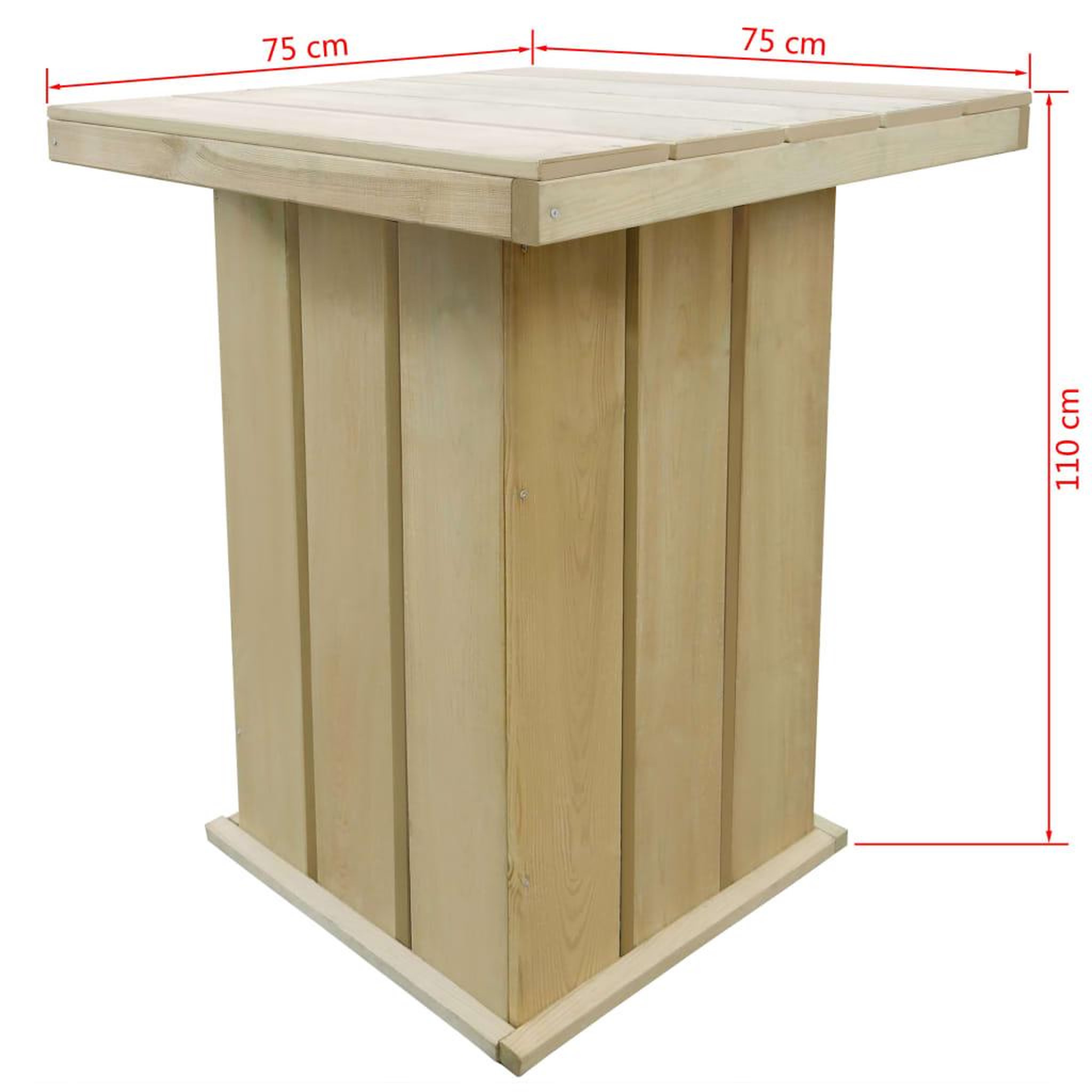 Voir la diapositive 6 : VIDAXL Ensemble a manger d'exterieur 5 pcs Bois de pin impregne