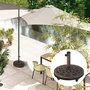 Voir la diapositive 4 : OUTSUNNY Pied de parasol résine 21 Kg mobile compatible mât dia. 32/38/48 mm
