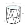 Voir la diapositive 3 : Paris Prix Table d'Appoint Design  Ondulé  46cm Noir