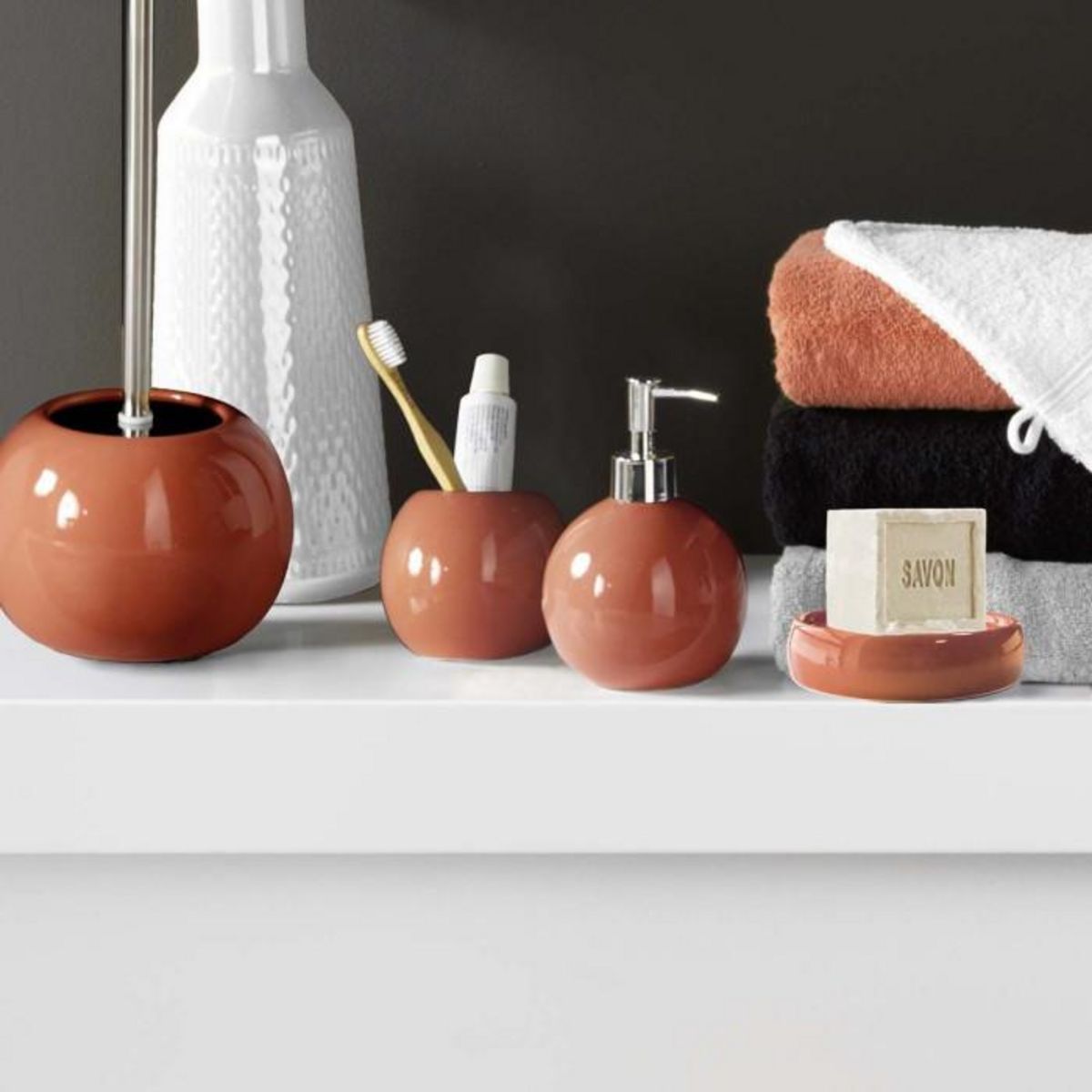 Paris Prix Porte Savon en Céramique  Bullea  10cm Terracotta