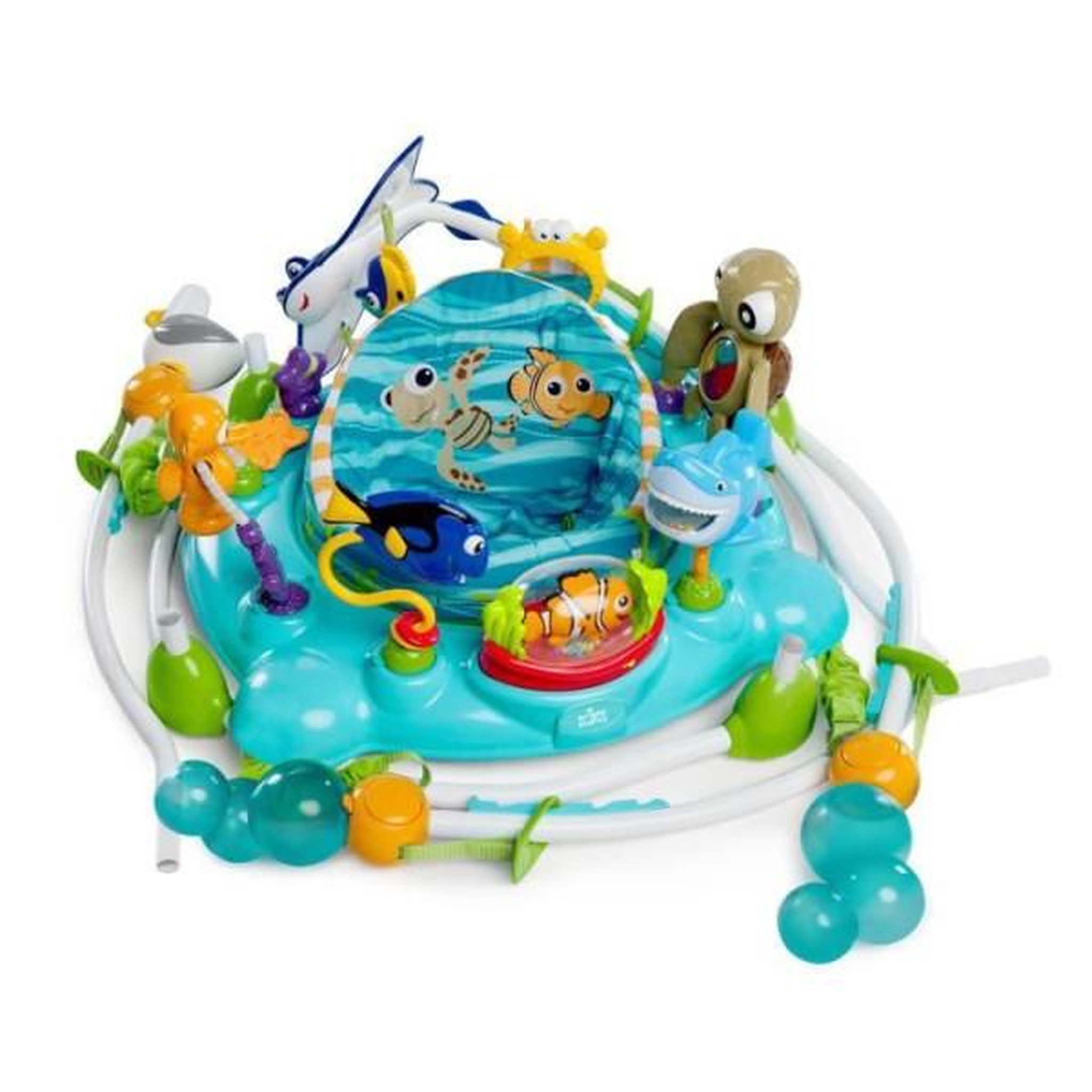 Voir la diapositive 5 : DISNEY DISNEY BABY Aire d'éveil bébé multi-jouets, siege sauteur a rebonds évolutif, pivotant a 360° - Nemo - 13 jeux interactives