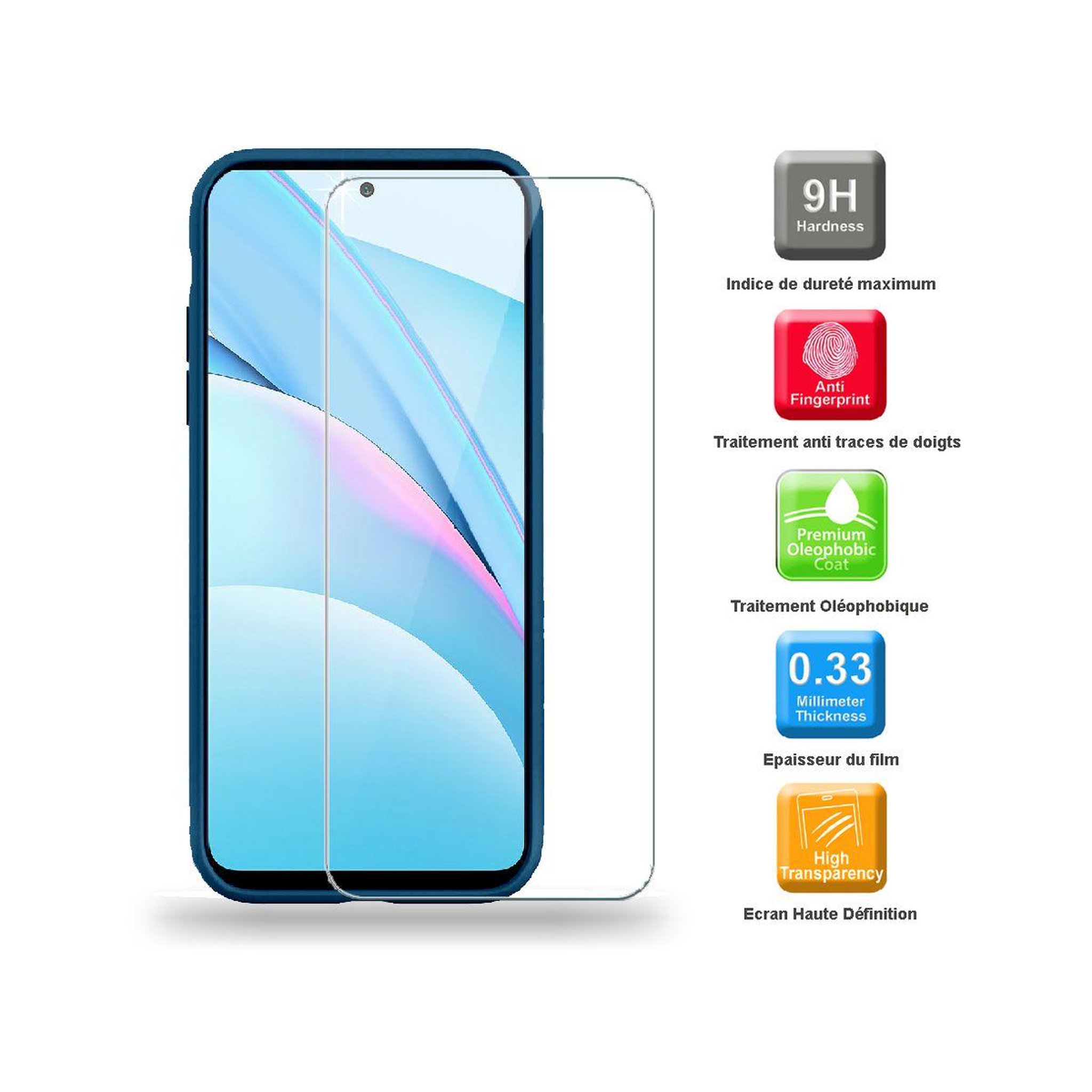 Voir la diapositive 2 : IBROZ Coque xiaomi mi 10t lite coque bleu