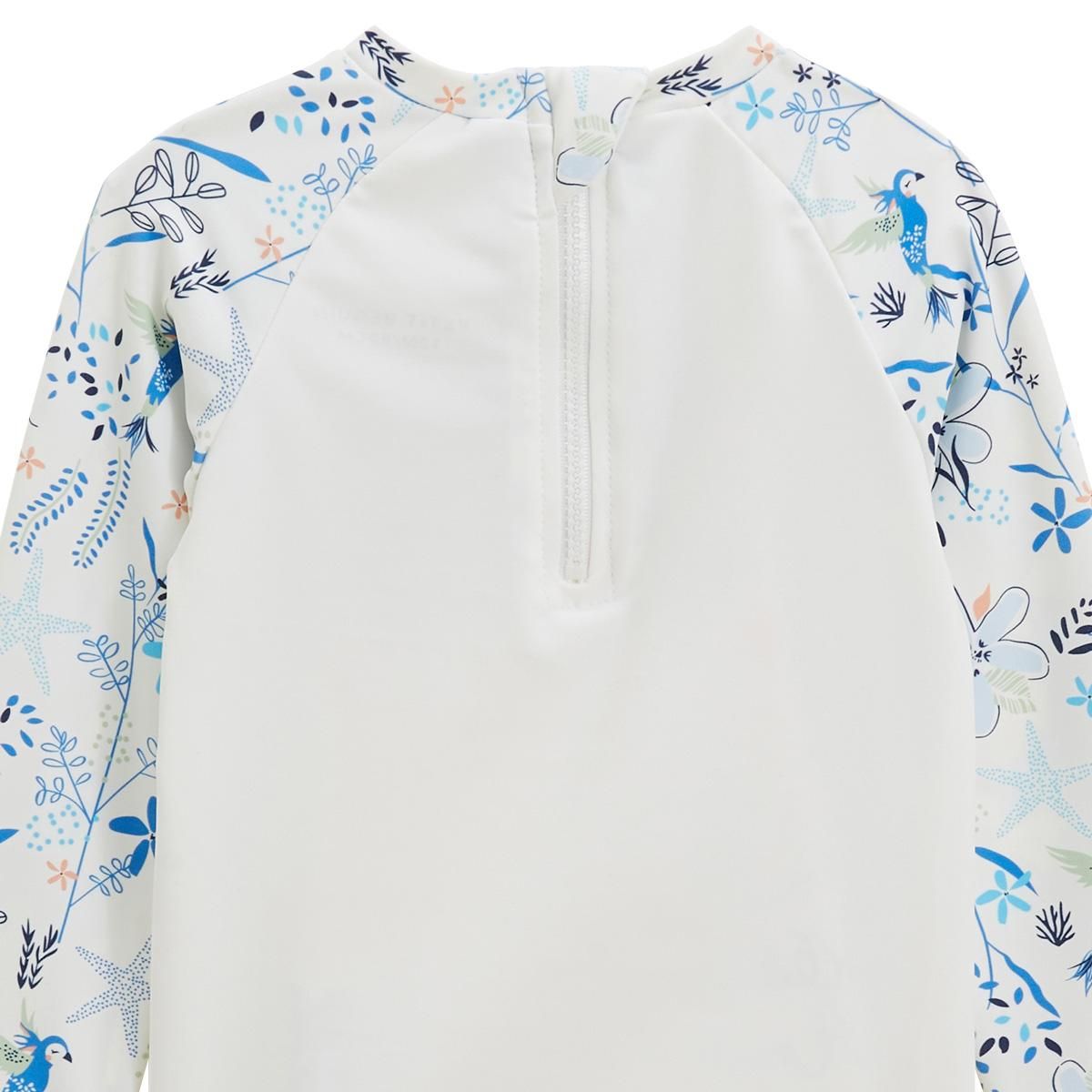 Petit Béguin Maillot de bain bébé 2 pièces t-shirt de protection UV & culotte Océan d'amour