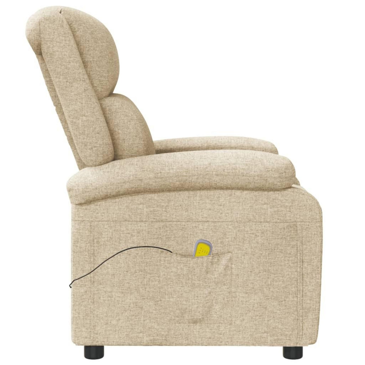 VIDAXL Fauteuil de massage Creme Tissu