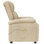 Voir la diapositive 4 : VIDAXL Fauteuil de massage Creme Tissu