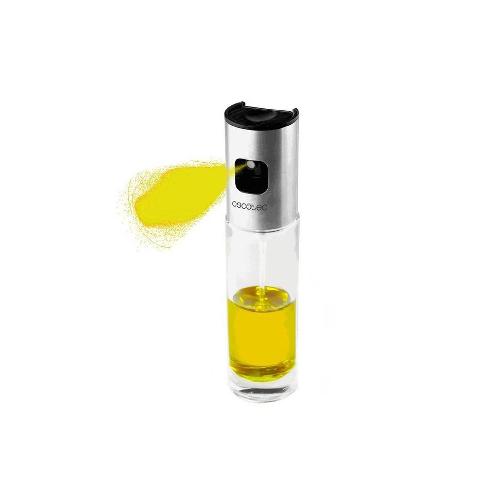 Voir la diapositive 2 : CECOTEC Pulvérisateur d'huile polka oilspray 1000, verre transparent et acier inox 304, dosage précis