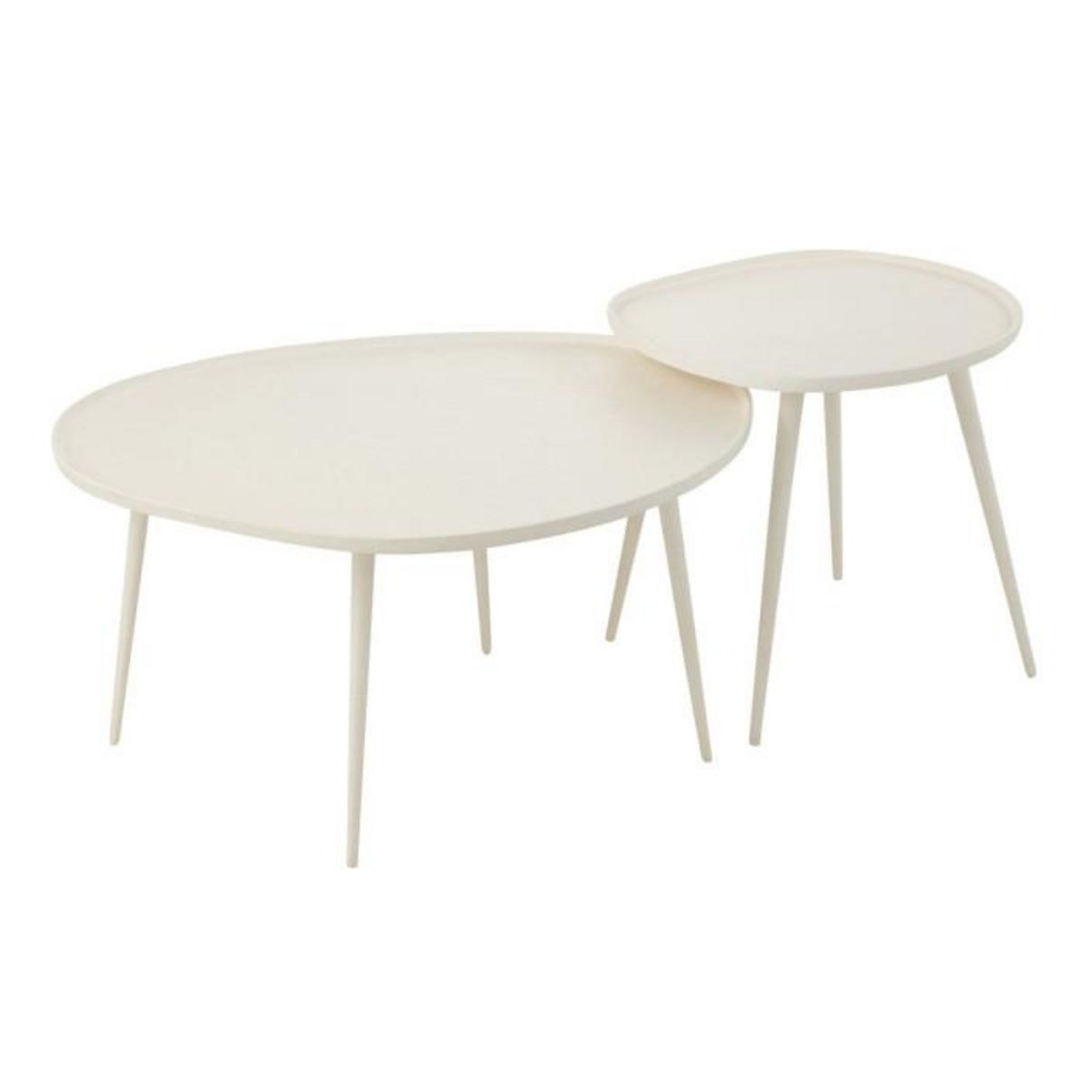 Paris Prix Lot de 2 Tables Basses  Vinta  72cm Blanc