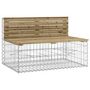 Voir la diapositive 5 : VIDAXL Banc de jardin design gabion 347x71x65,5cm bois de pin impregne