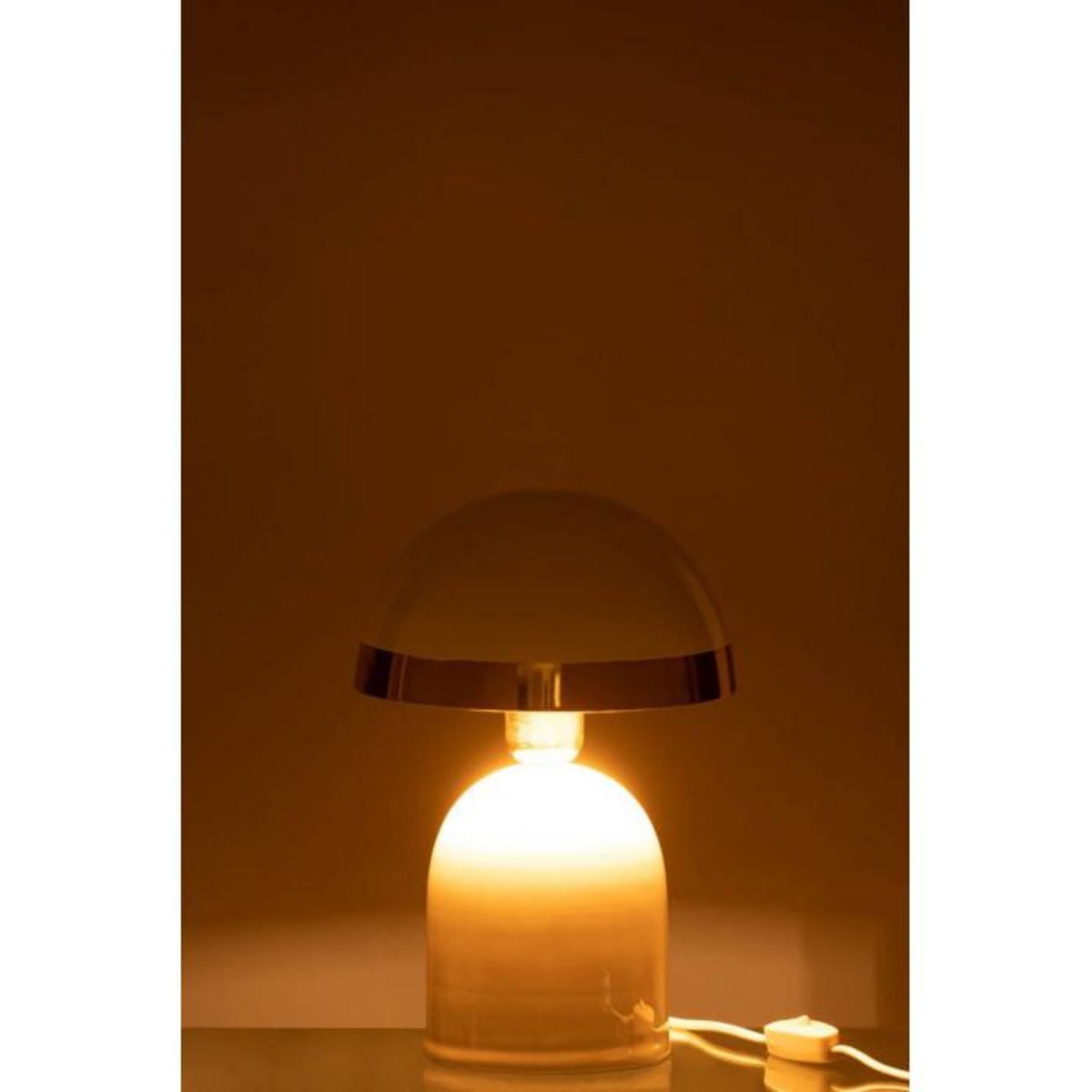 Paris Prix Lampe à Poser en Métal  Pearly  30cm Blanc