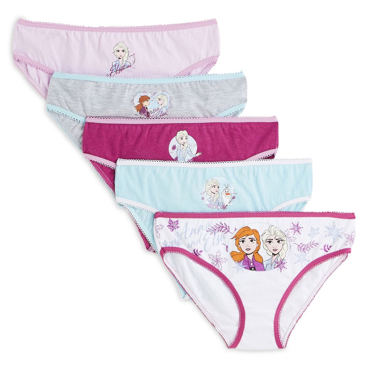 Reine des neiges Lot de 5 culottes fille pas cher Auchan.fr