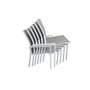 Voir la diapositive 4 : CONCEPT USINE Table de jardin 8 chaises et 2 fauteuils en alu gris-blanc ELADA
