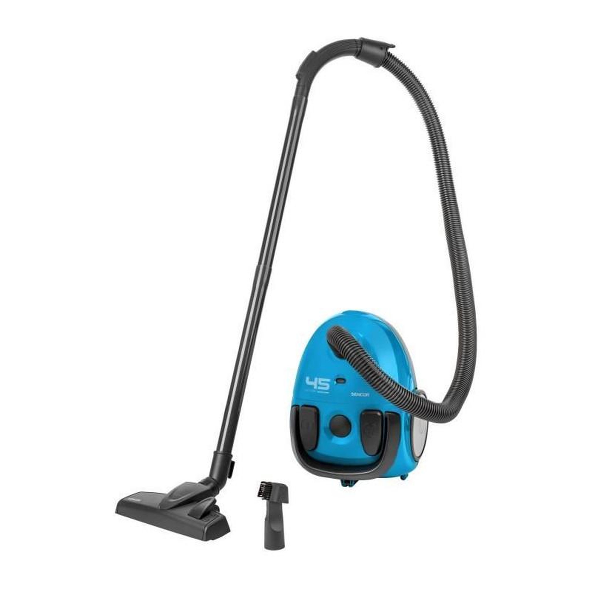 SENCO Aspirateur traîneau avec sac - SENCOR - SVC 45BL-EUE3 - Moteur ECO 850 W - 79 dBA - 1,5 L - Bleu