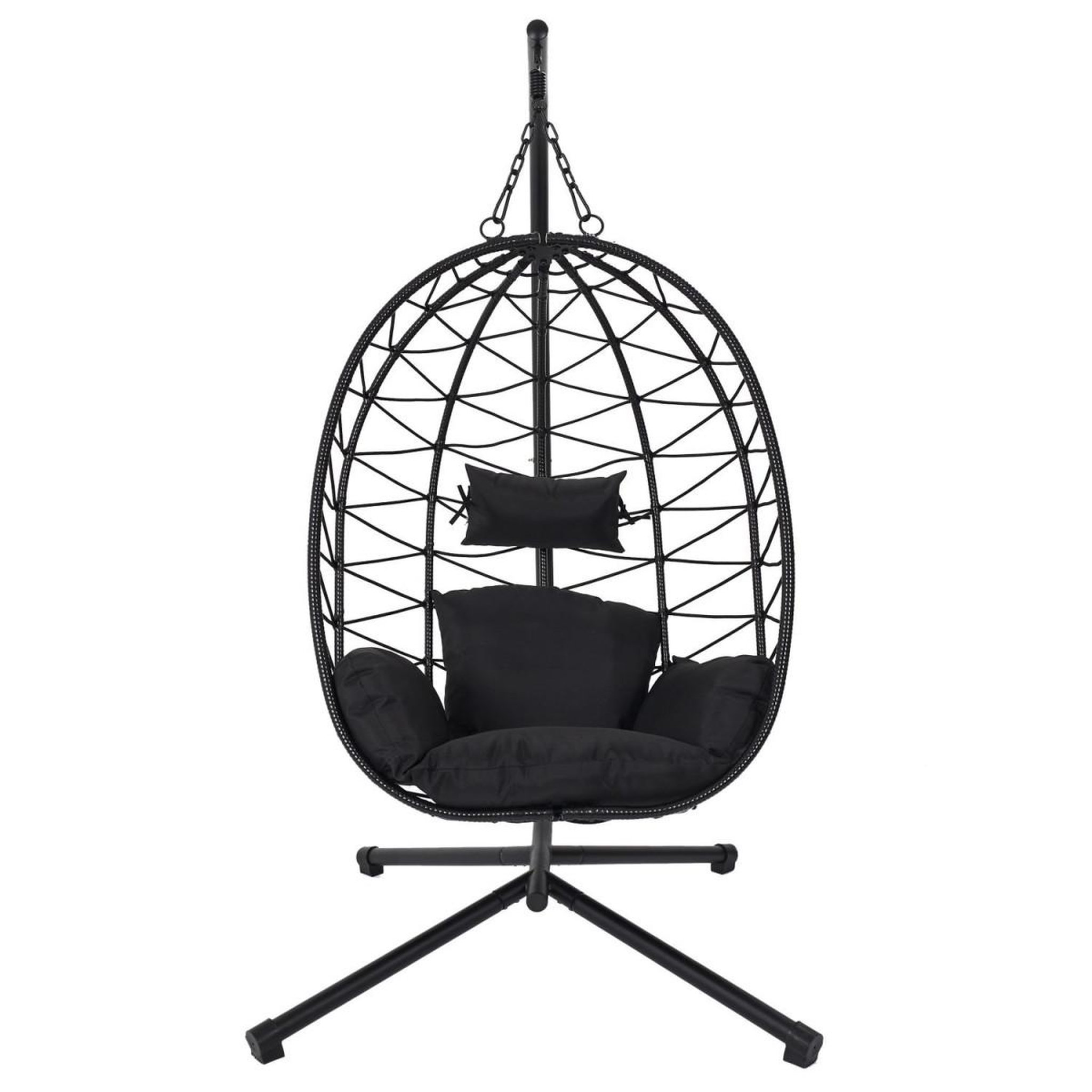 Voir la diapositive 2 : The Home Deco Factory Fauteuil suspendu  zadar  109cm noir