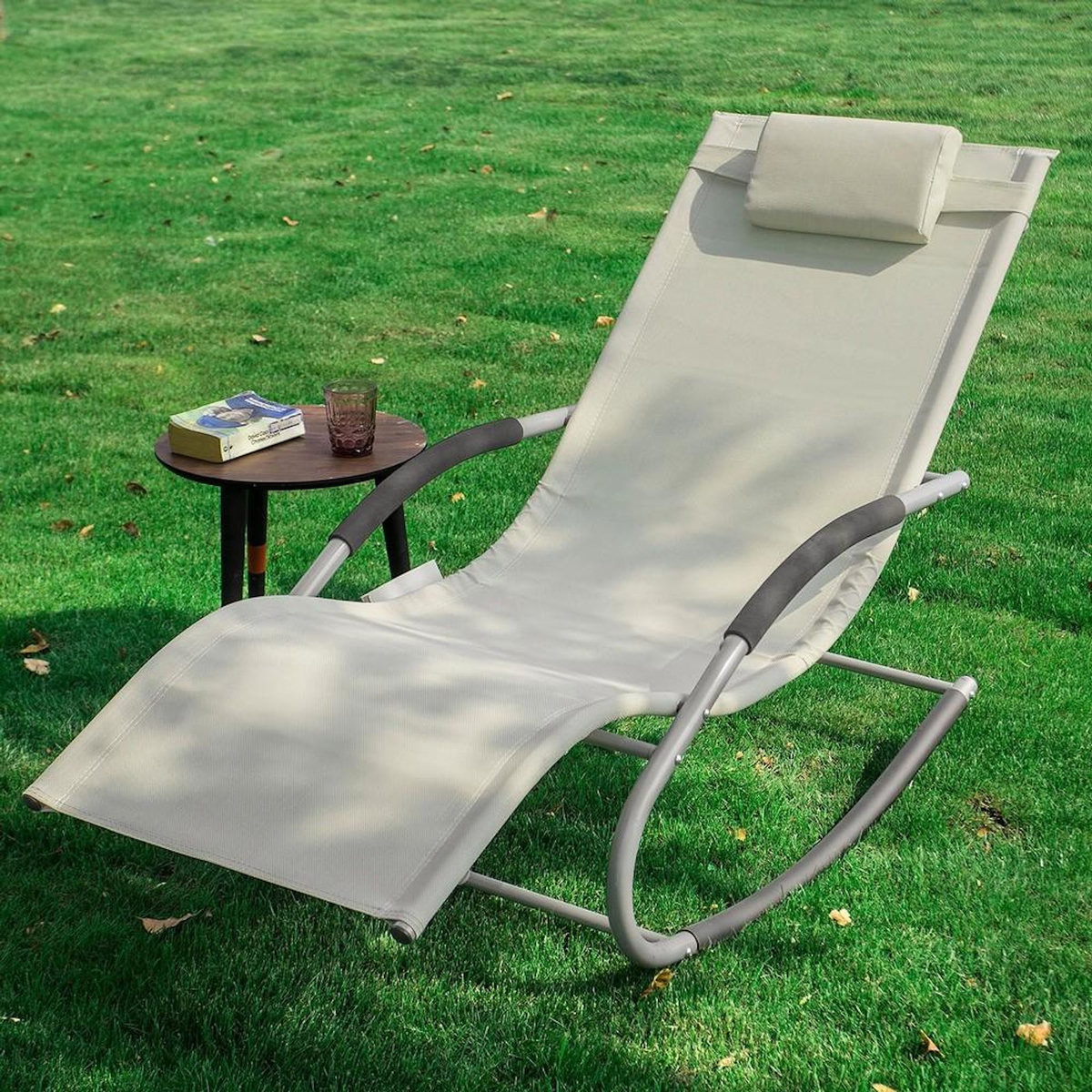 SOBUY SoBuy - Lot de 2 chaises à bascule pour jardin - Moderne - OGS28X2