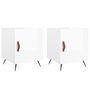 Voir la diapositive 2 : VIDAXL Tables de chevet 2 pcs blanc brillant 40x40x50 cm