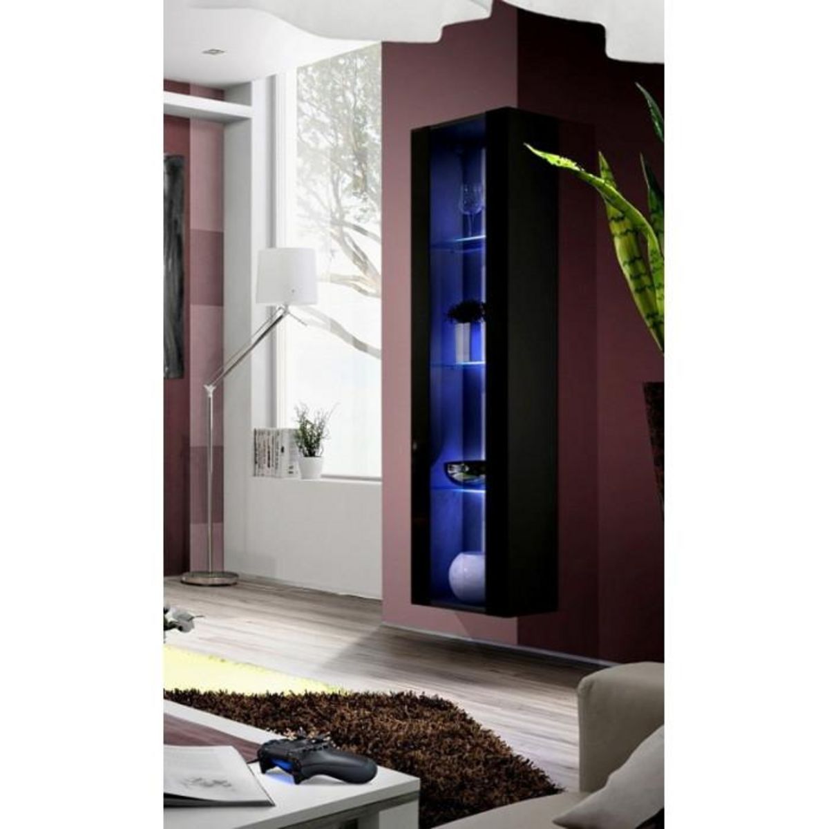 Paris Prix Vitrine LED Murale Design  Fly II  170cm Noir