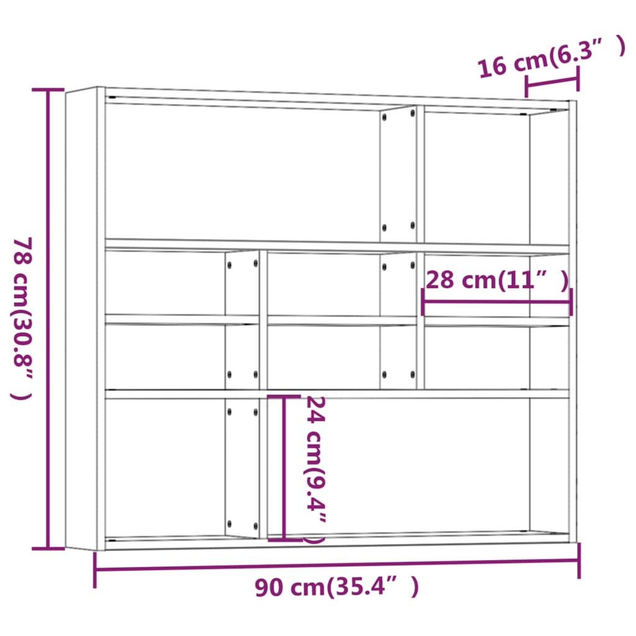 Voir la diapositive 6 : VIDAXL Etagere murale Chene marron 90x16x78 cm Bois d'ingenierie