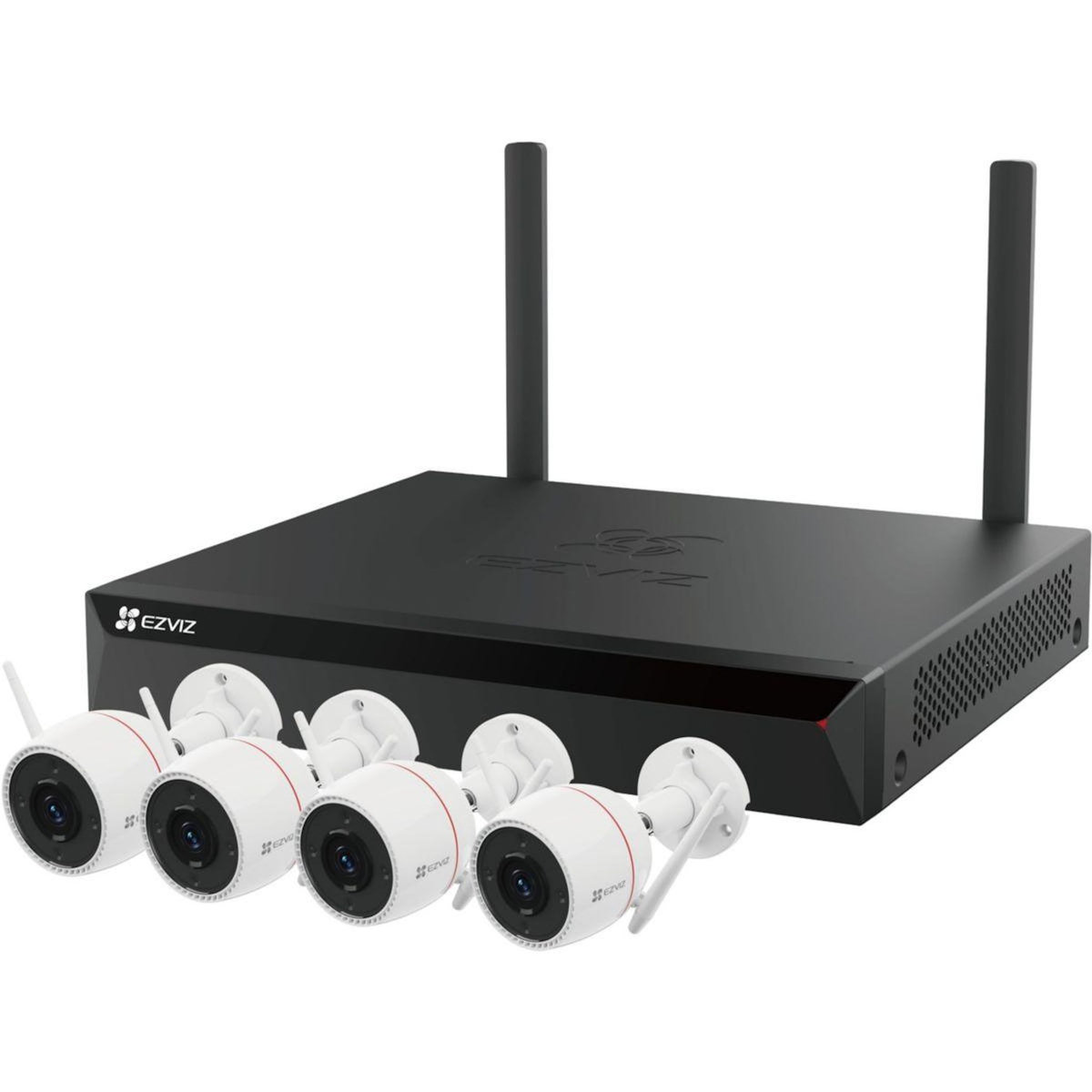EZVIZ Caméra de surveillance NVR H5S+ 4 caméras extérieures H3C 2K+