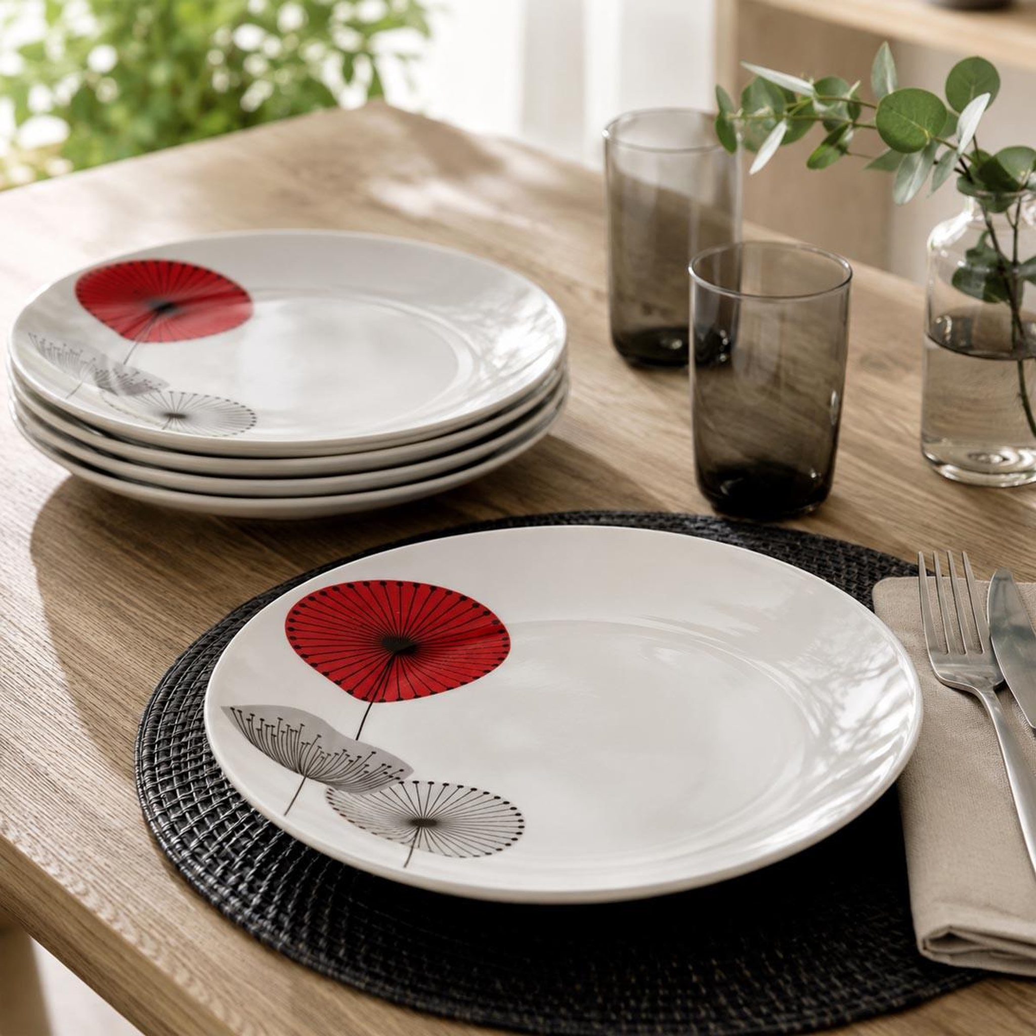 Voir la diapositive 3 : SECRET DE GOURMET Lot de 6 assiettes plates  osara  26cm blanc