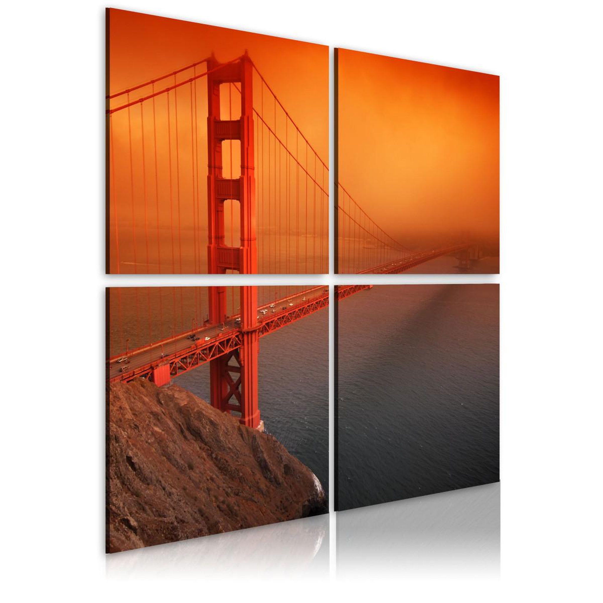 Paris Prix Tableau imprimé  pont du golden gate : san francisco. Coloris disponibles : Multicolore