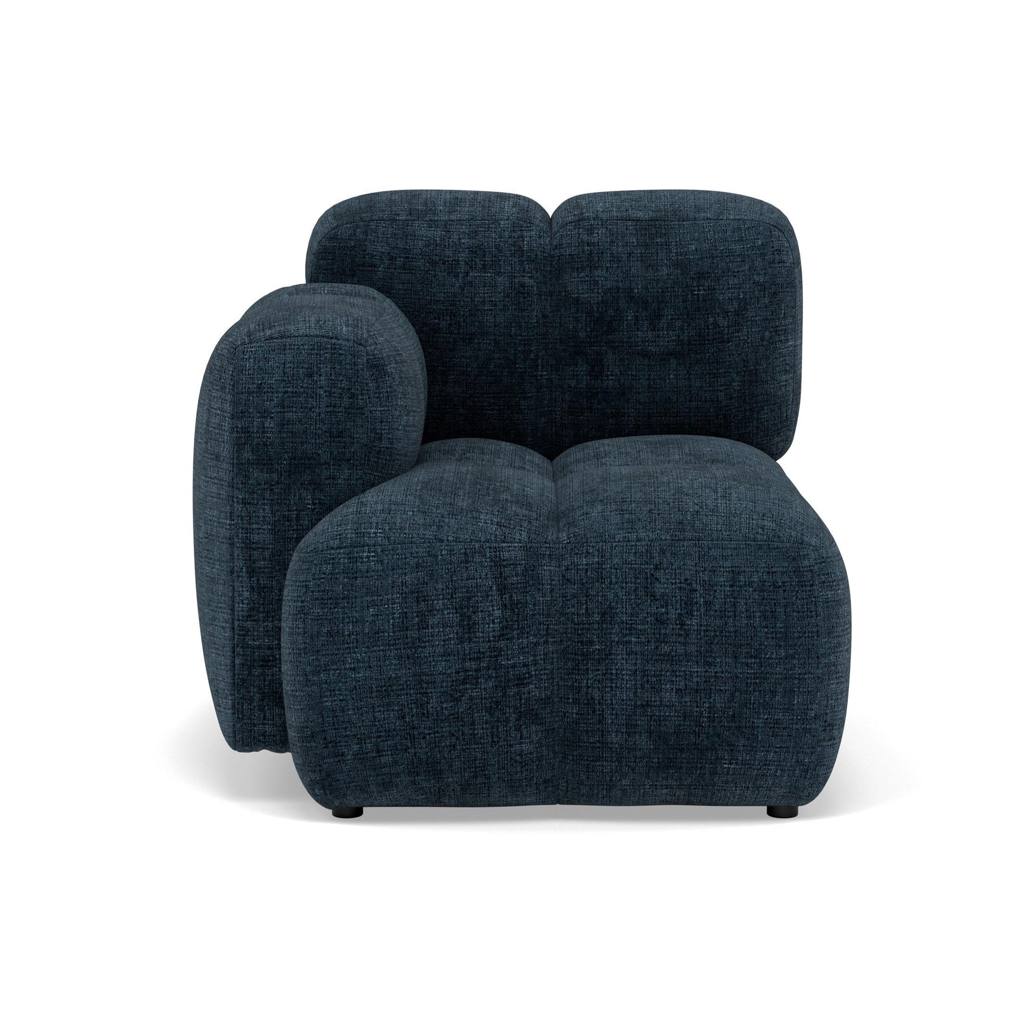 Voir la diapositive 1 : LISA DESIGN Grace - module d'assise gauche en velours texturé