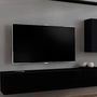 Voir la diapositive 3 : Paris Prix Meuble TV Mural Design  Switch VII  340cm Noir