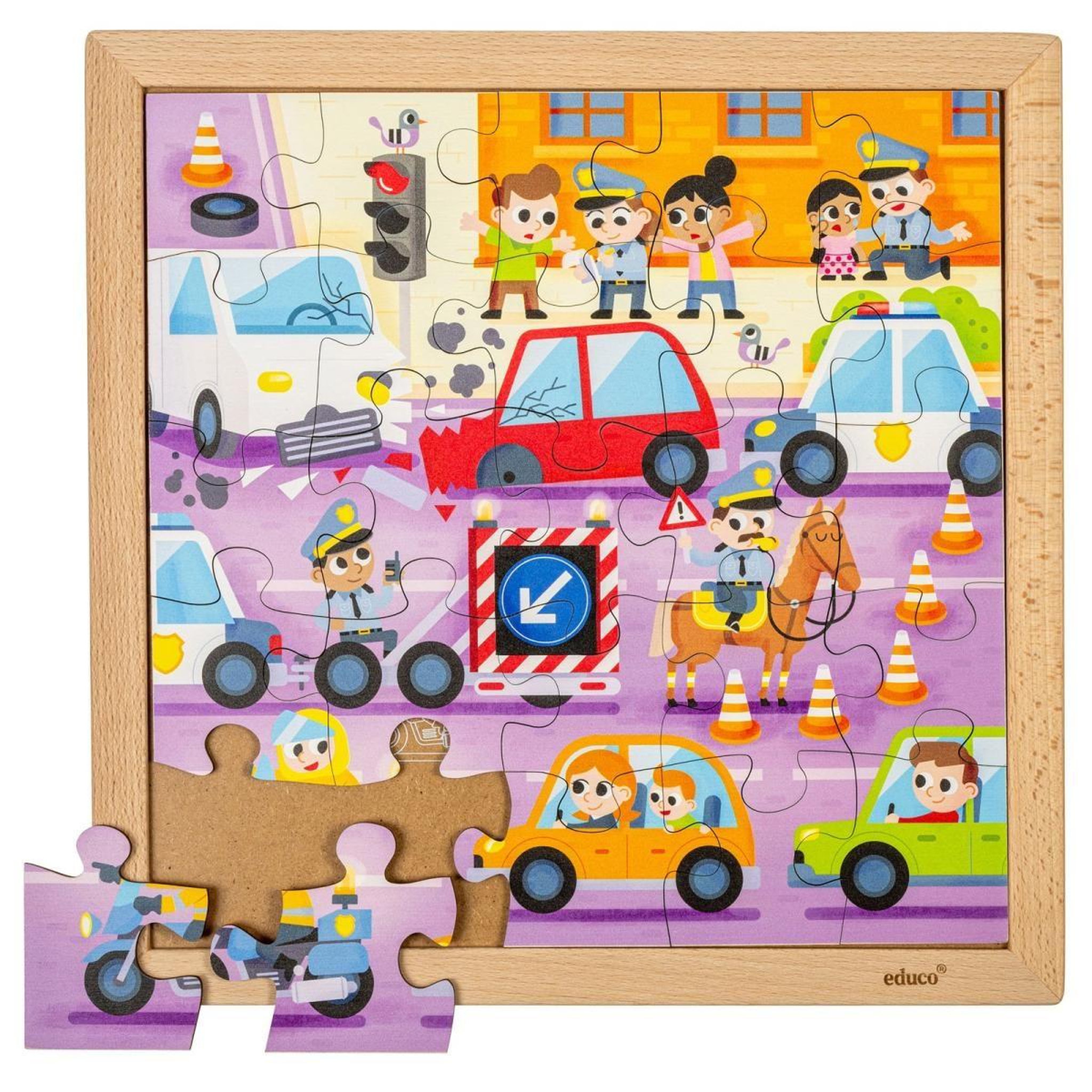 Voir la diapositive 4 : EDUCO Services d'urgence - police — 25 pièces de puzzle