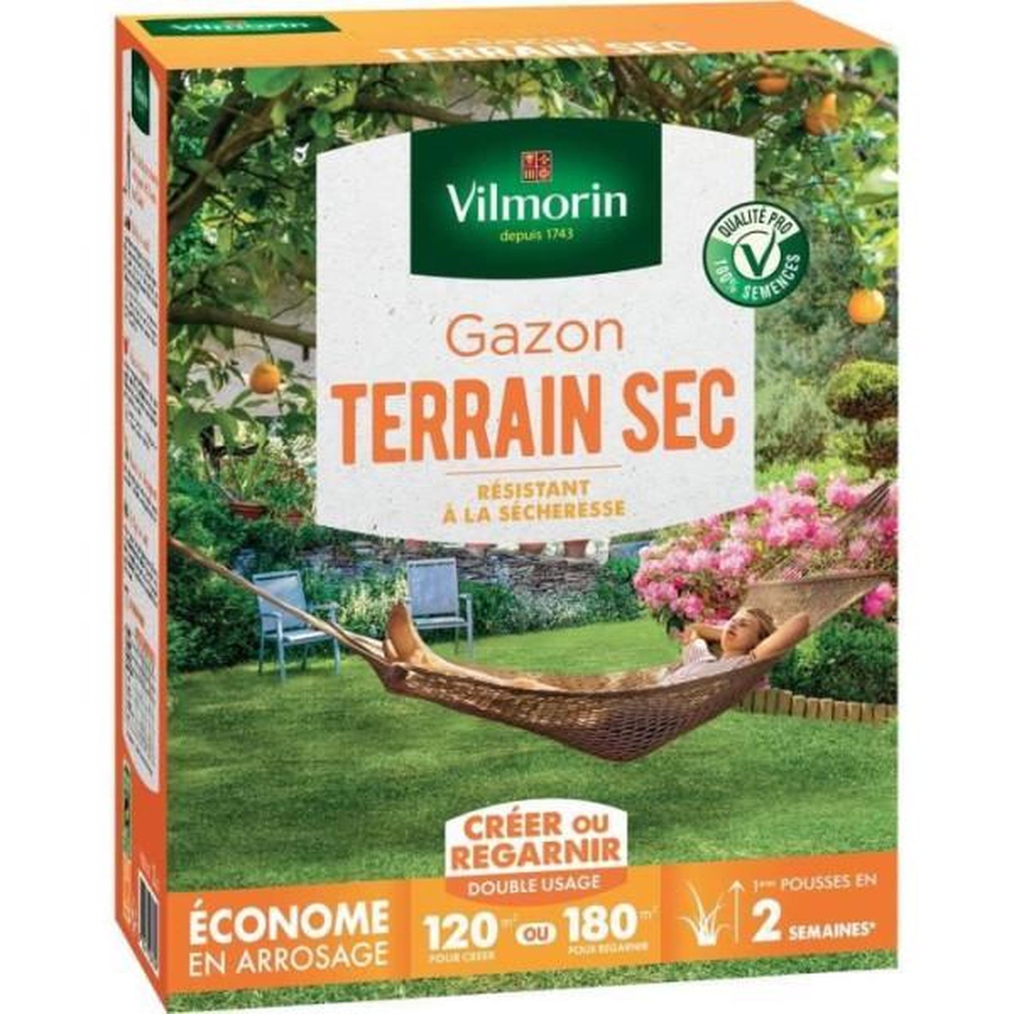 VILMORIN Vilmorin semences de gazon rustique pour terrain sec - 3 kg