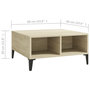 Voir la diapositive 6 : VIDAXL Table basse chene sonoma 60x60x30 cm bois d'ingenierie