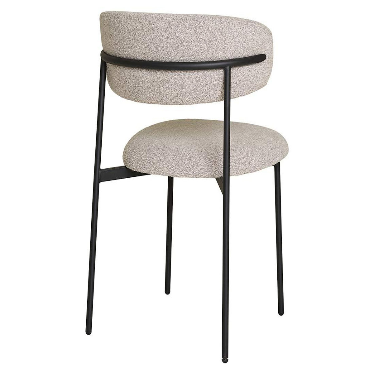 LISA DESIGN Erica - lot de 2 chaises en tissu bouclette - pieds en acier