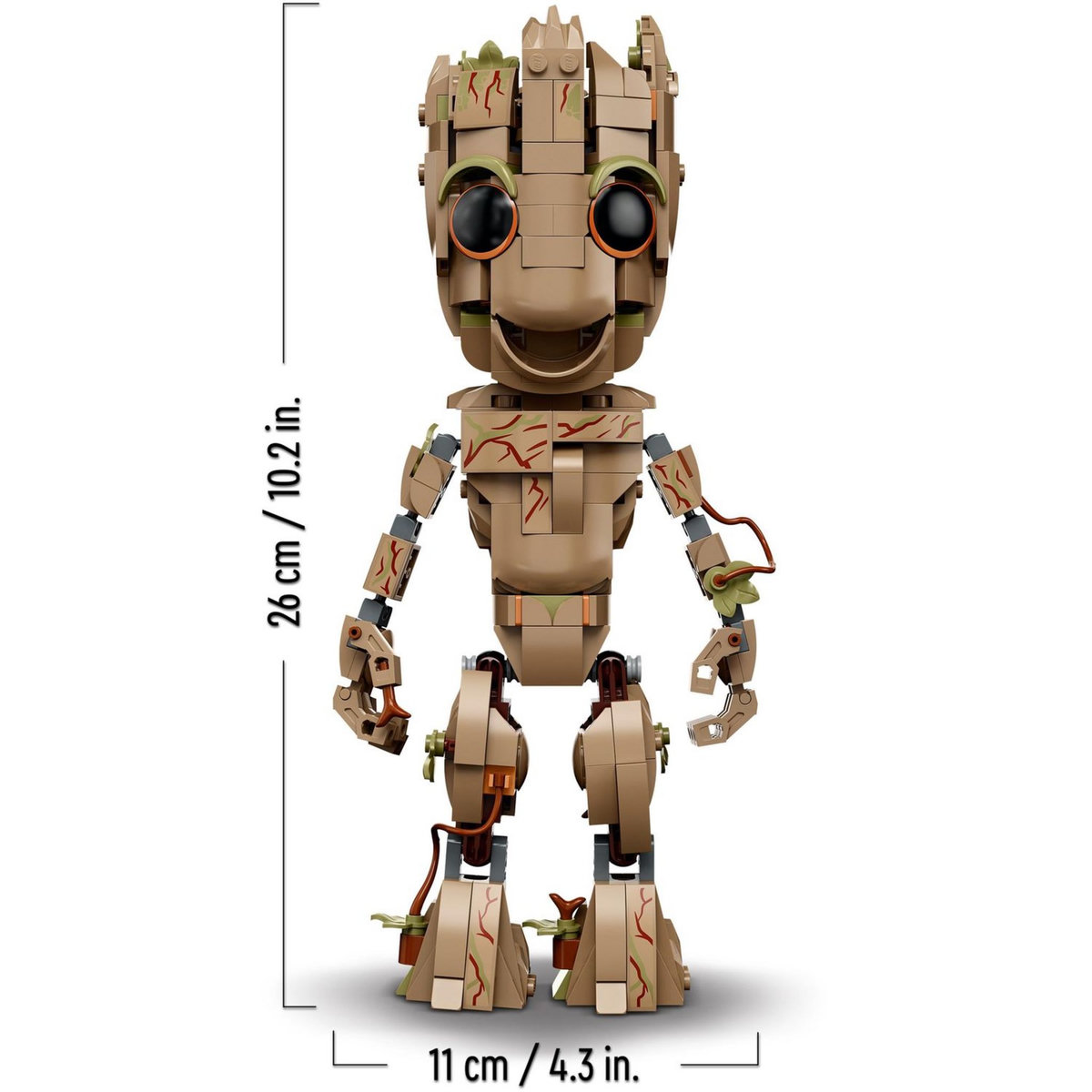 LEGO Marvel 76217 Je s'appelle GROOT , Jouet à Construire et Figurine du Bébé dans le Film, Les Gardiens de la Galaxie 2, Ensemble Marvel