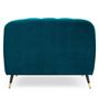 Voir la diapositive 3 : Paris Prix Fauteuil Capitonné en Velours  Glamour  93cm Bleu